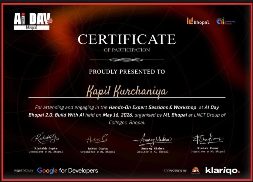 AI Day Bhopal 2.0: Build With AI