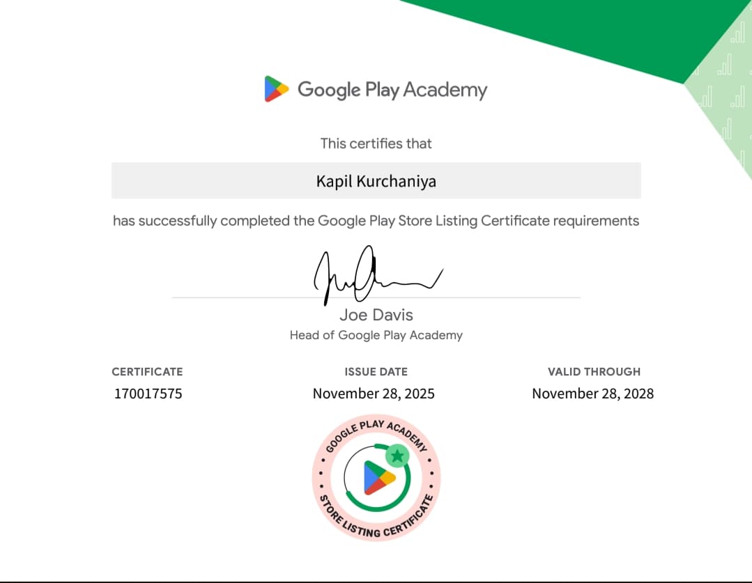 Google Play Store Listing